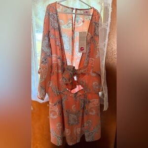 Buddy Love Orange Paisley Dress